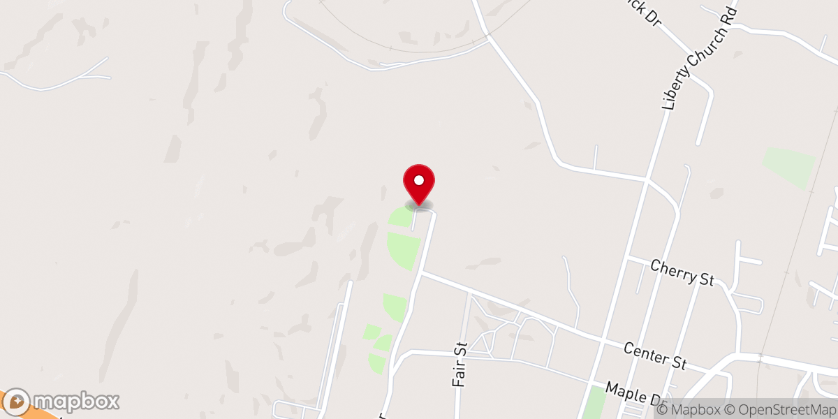 Map showing location of Grace Community Church of Appalachia