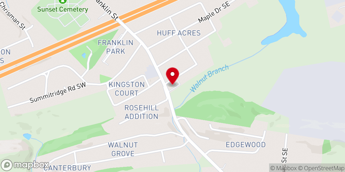 Map showing location of Christianburg Church of Christ