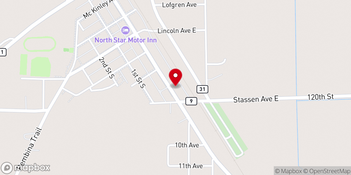 Map showing location of Bethel Lutheran Parsonage