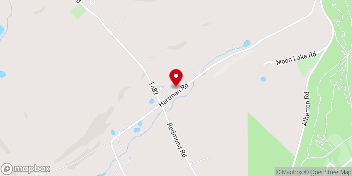Map showing location of Hunlocks Creek Brethren-Christ