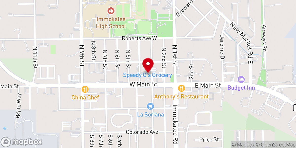 Map showing location of Gospel Church of Hope