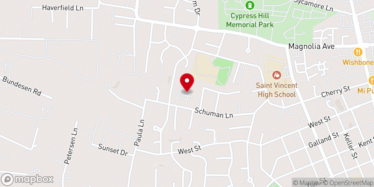 Map showing location of Petaluma Christian Church