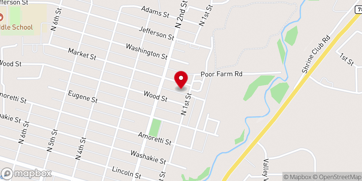 Map showing location of Grace Reformed Fellowship