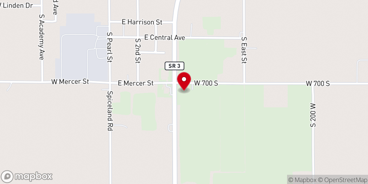 Map showing location of Smyrna Baptist Church