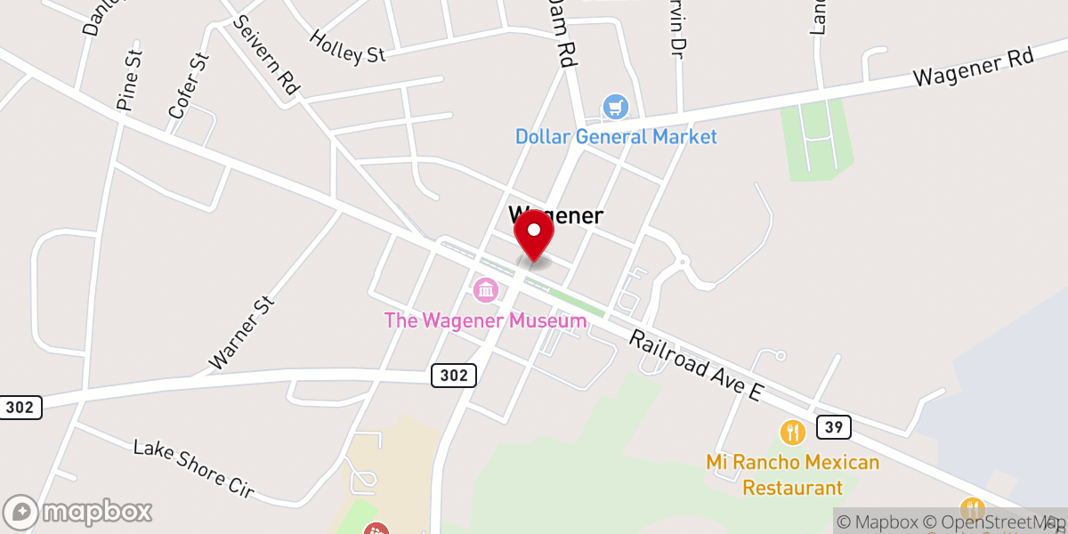 Map showing location of Faith Methodist Church