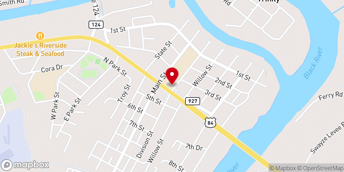 Map showing location of Jonesville