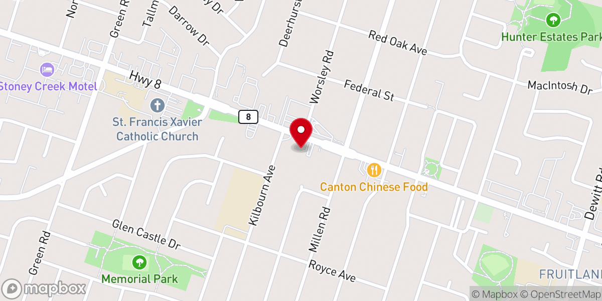 Map showing location of Mountview Mennonite Brethren Church