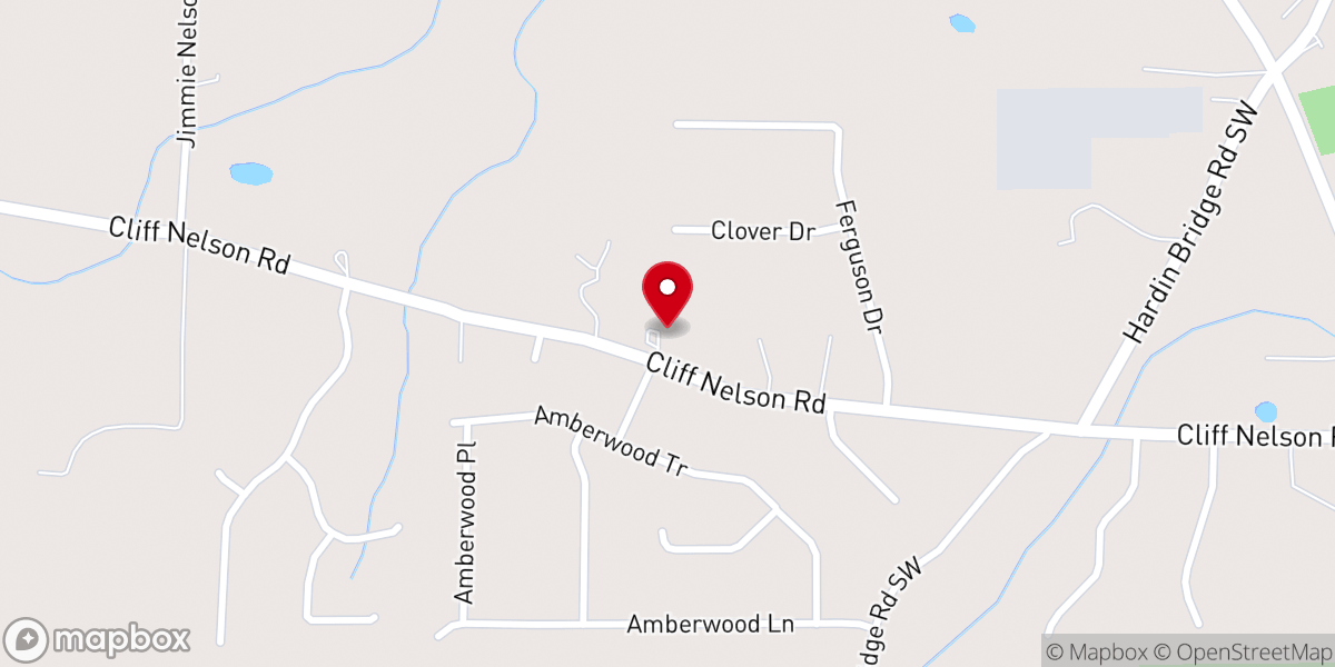 Map showing location of New Corinth Church