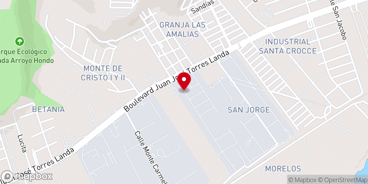 Map showing location of Iglesia Bautista Nuevo Amanecer