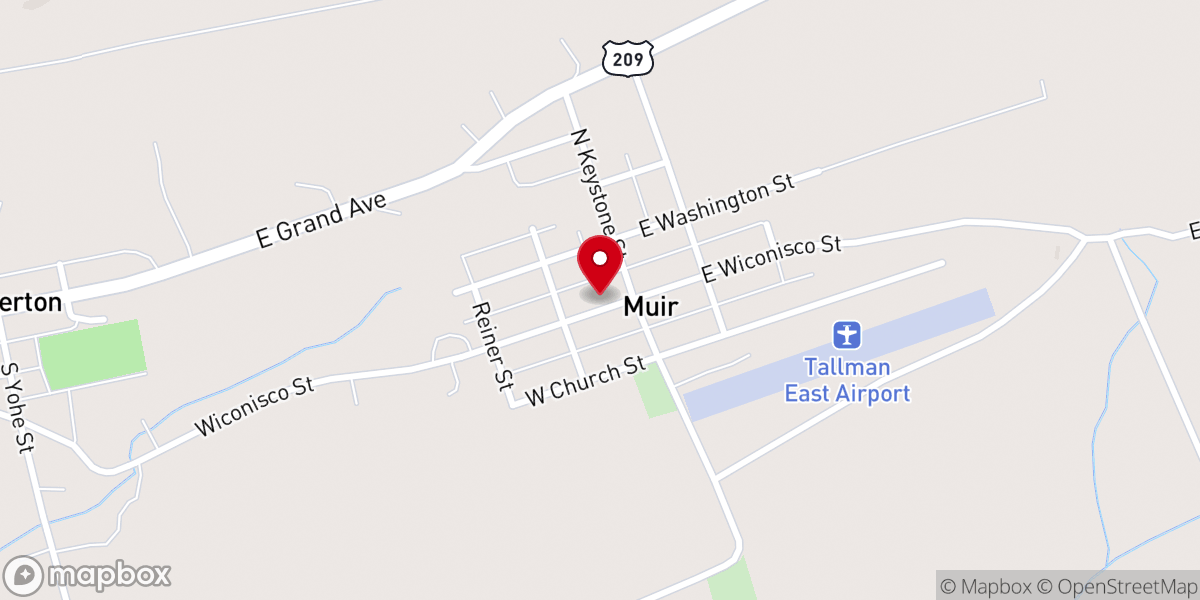 Map showing location of Grace Evangelical Congregation Church