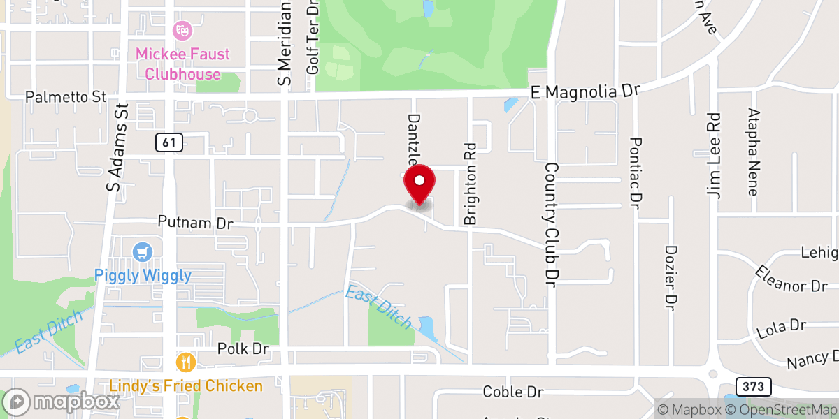 Map showing location of Friendship Primitive Baptist