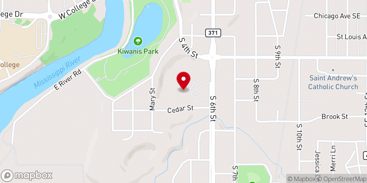 Map showing location of Trinity Lutheran Church