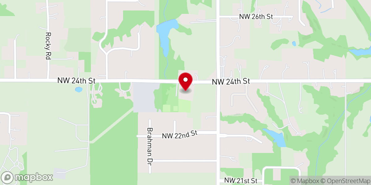 Map showing location of Tri-City Worship Center