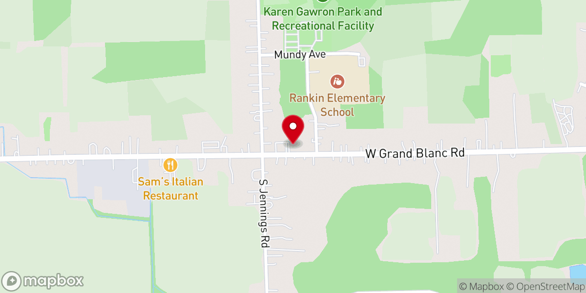 Map showing location of Mundy Presbyterian Church