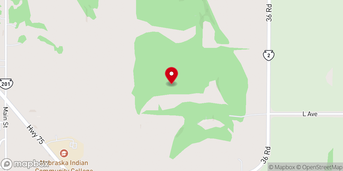 Map showing location of Native American Church