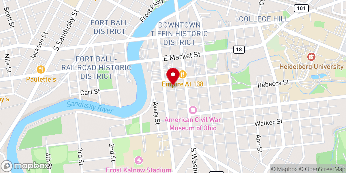 Map showing location of St Paul's United Methodist Church