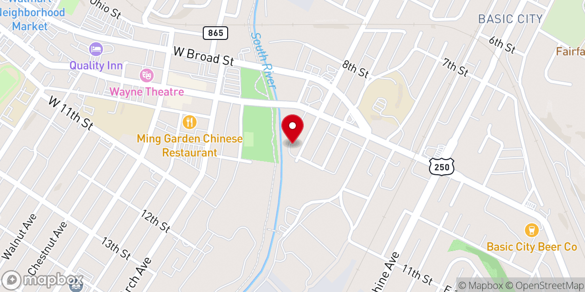 Map showing location of Greater Love Christian Center