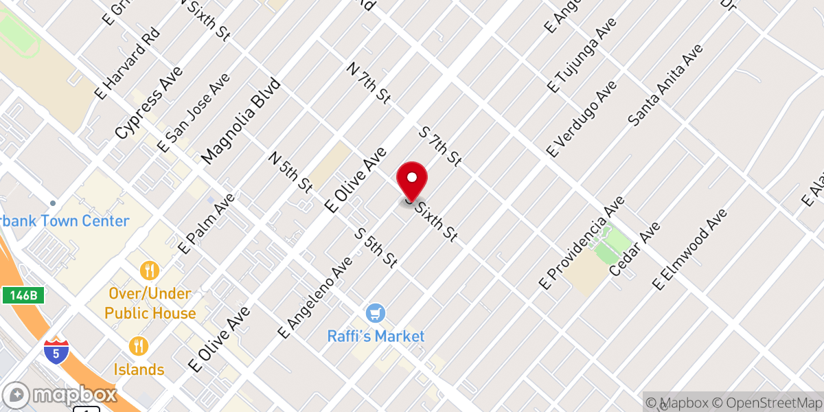 Map showing location of First Christian Church