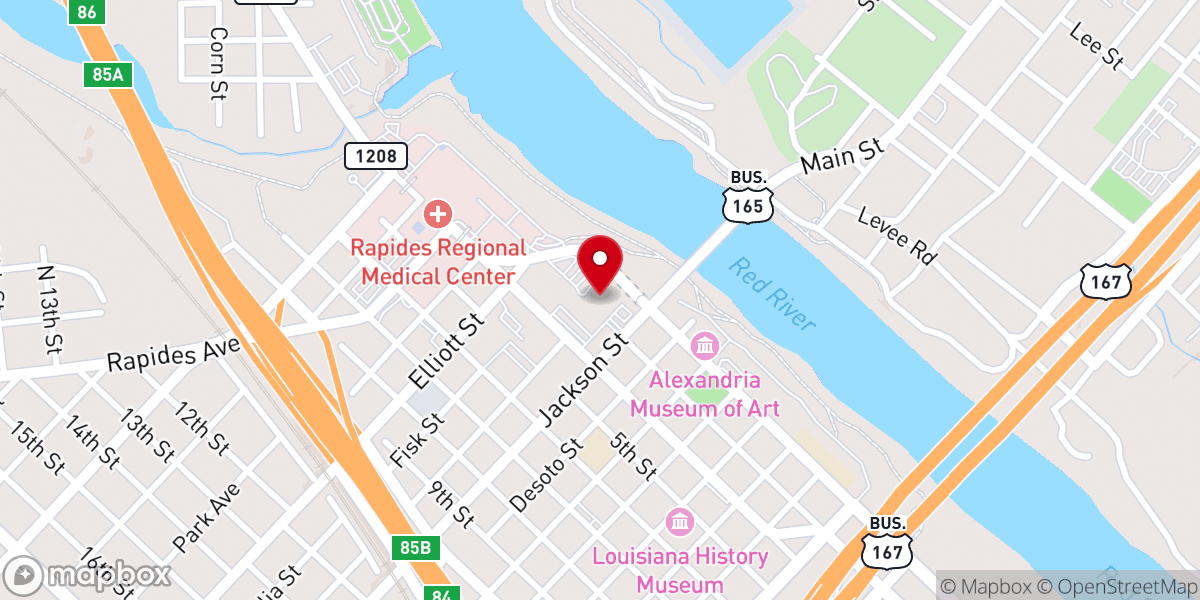 Map showing location of Christ Fellowship of CENLA