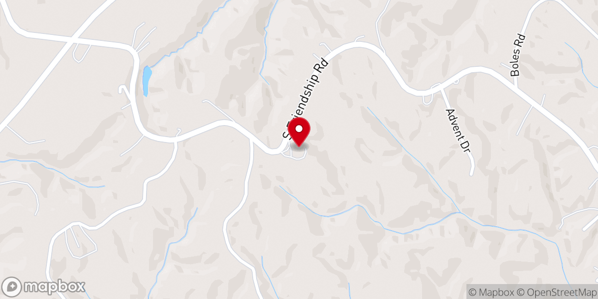 Map showing location of Corinth Church of Christ