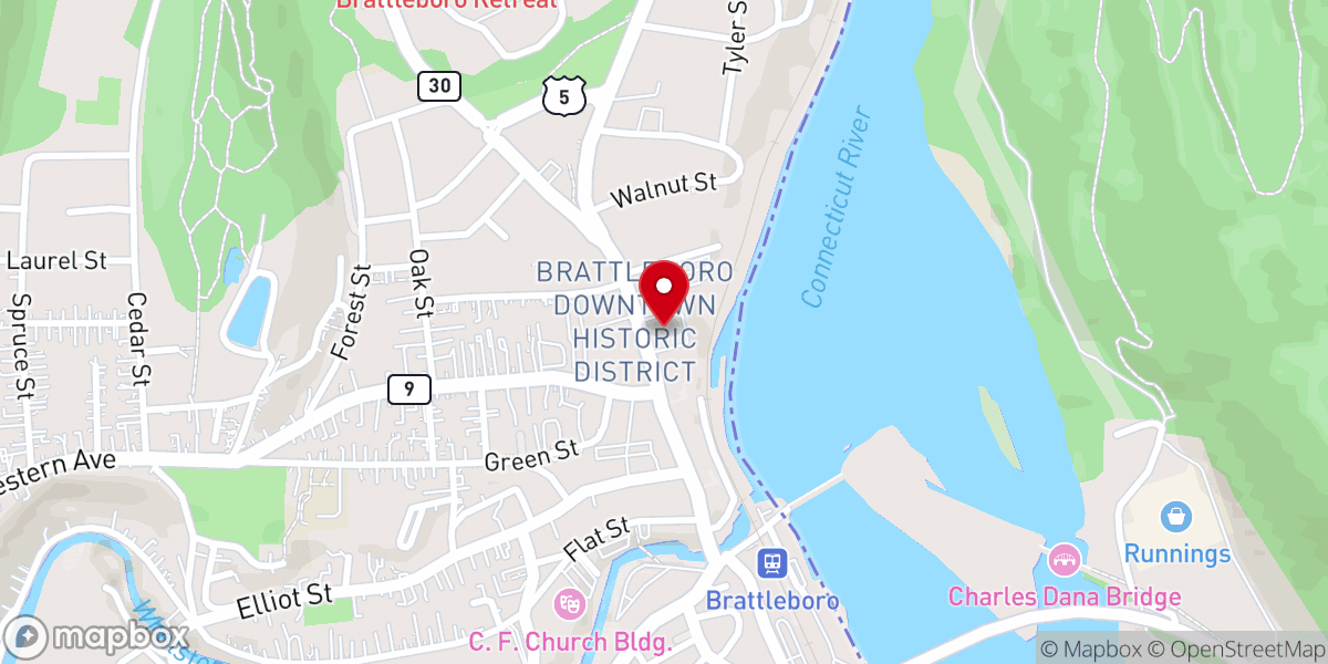 Map showing location of Centre Church