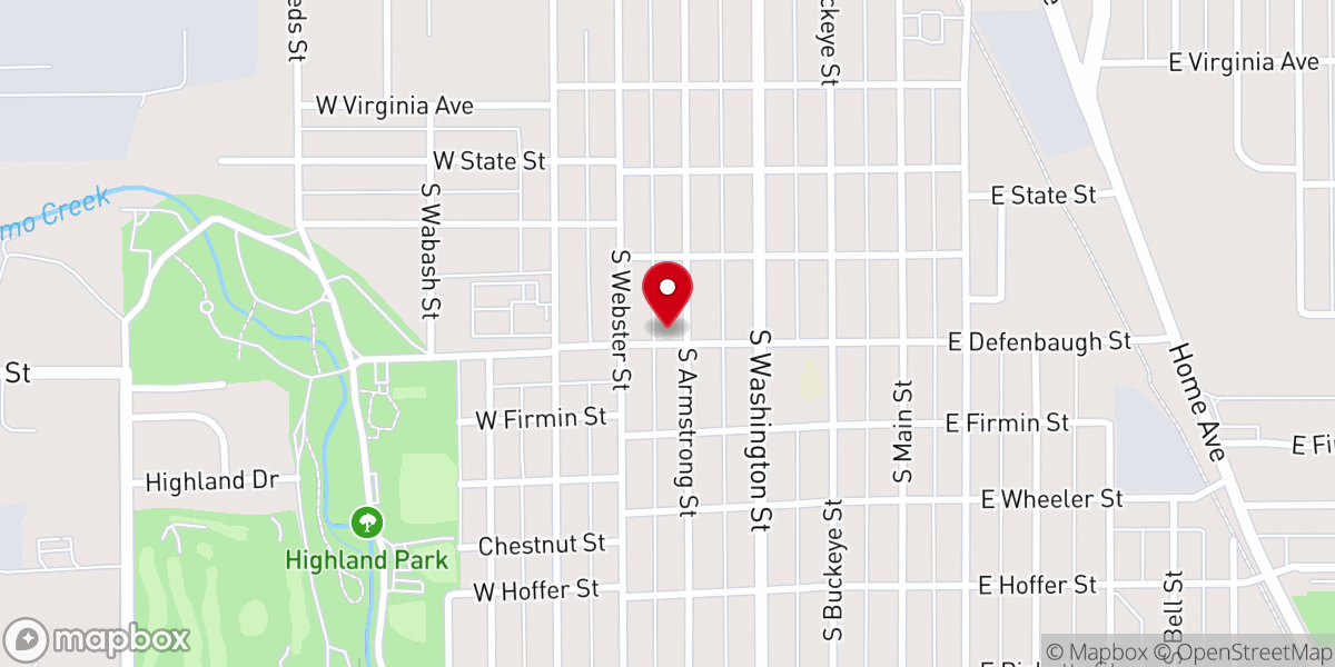 Map showing location of Spirit Wind Church