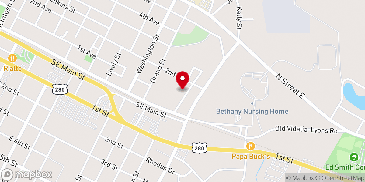 Map showing location of New Life In Christ Ministries