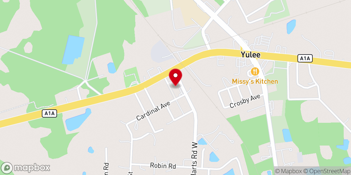 Map showing location of Yulee Baptist Church Daycare