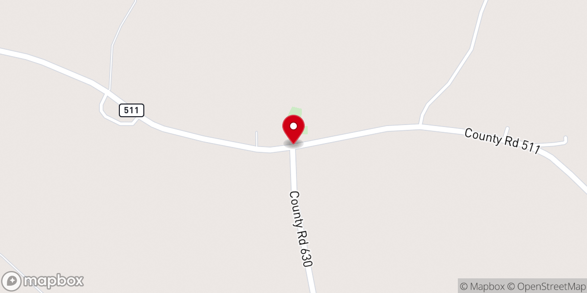 Map showing location of Pine Grove Baptist Church