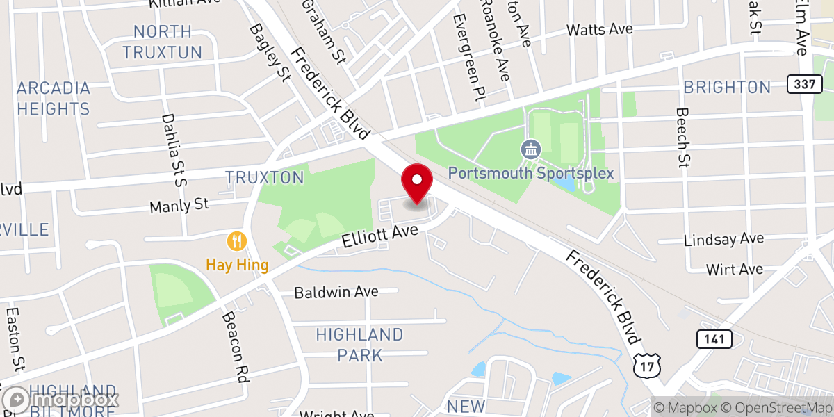 Map showing location of St Mark Missionary Baptist Church