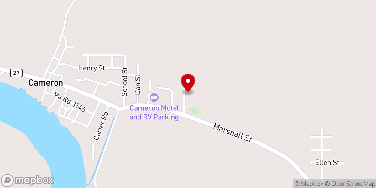 Map showing location of Cameron Parish Water & Wastewater District 1