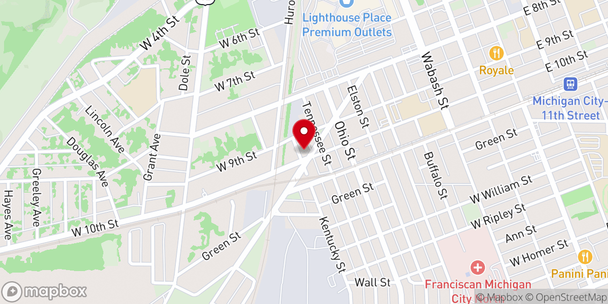 Map showing location of Zion Temple Church of God