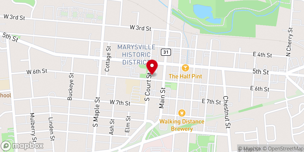 Map showing location of First Congregational UCC Church