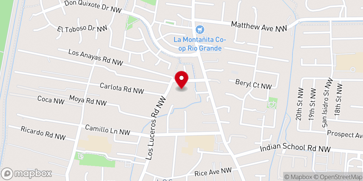 Map showing location of San Jose Mission Catholic Church
