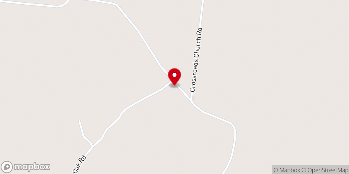 Map showing location of New Crossroads Missionary Baptist Church
