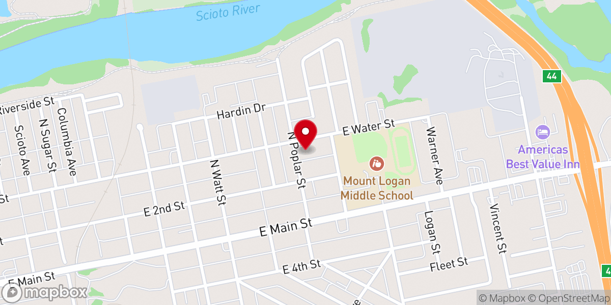 Map showing location of First Church of God