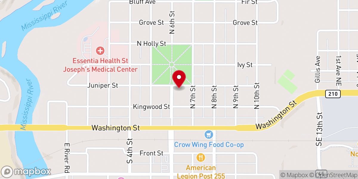 Map showing location of High Praise Brainerd Lakes