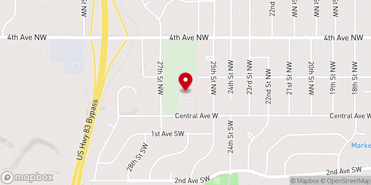 Map showing location of St John the Apostle Church