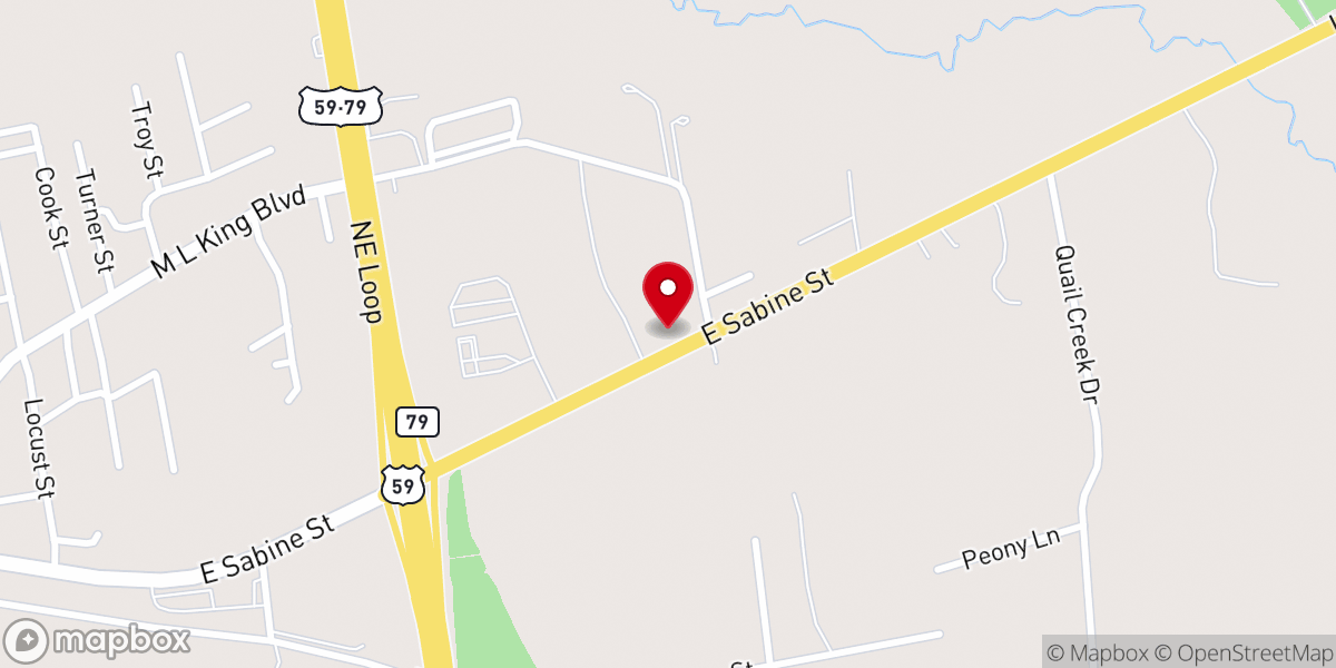 Map showing location of Panola County Road & Bridge
