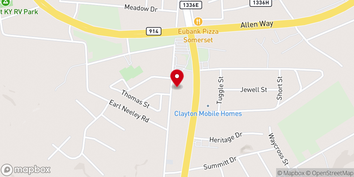 Map showing location of Southside Church of Christ