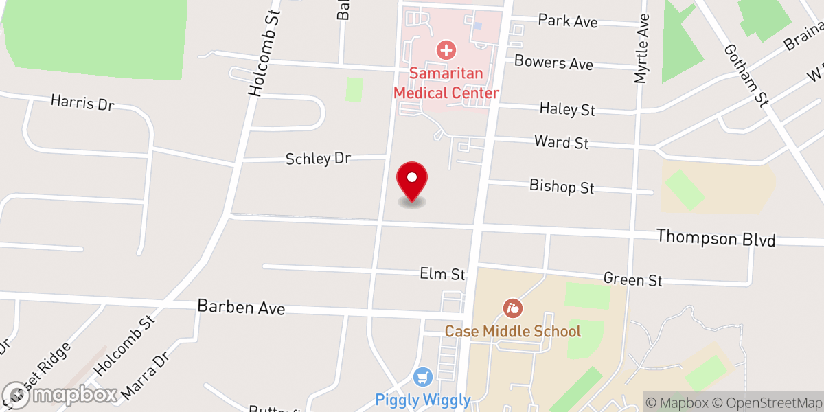 Map showing location of Stone Presbyterian Church