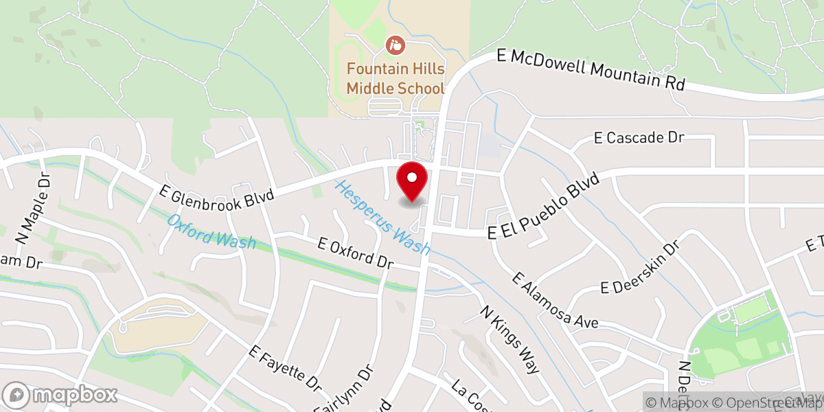 Map showing location of Scottsdale Bible Church at Fountain Hills
