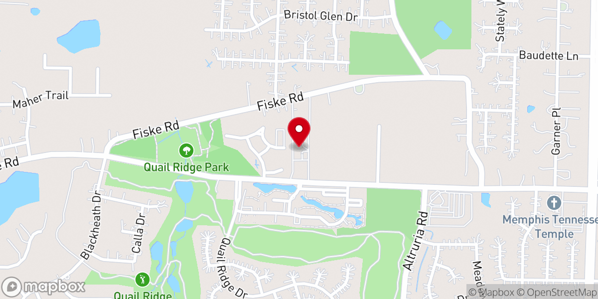 Map showing location of Quail Ridge Church of Christ