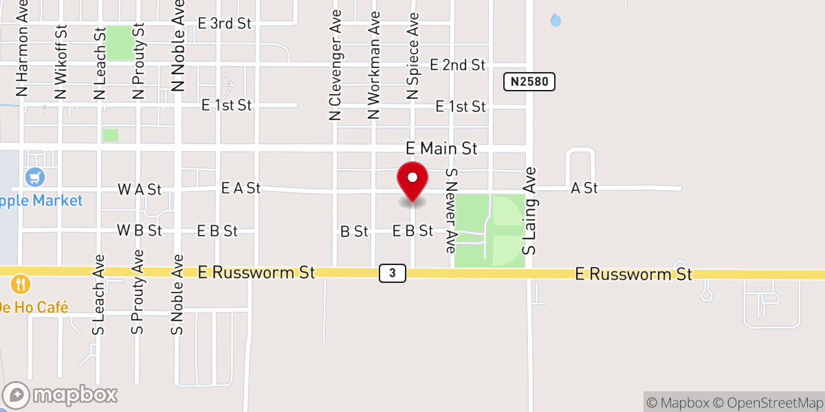 Map showing location of Church of God in Christ