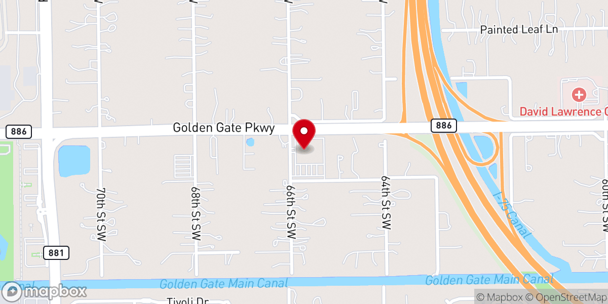 Map showing location of Center Point Community Church