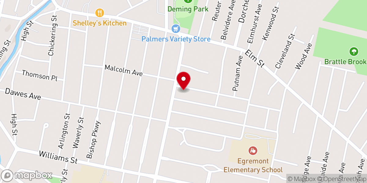 Map showing location of United Methodist Church of Lenox