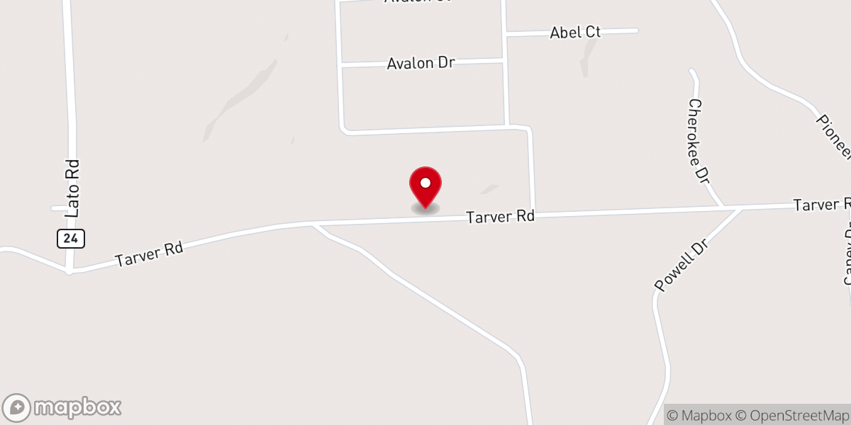 Map showing location of Avalon Church
