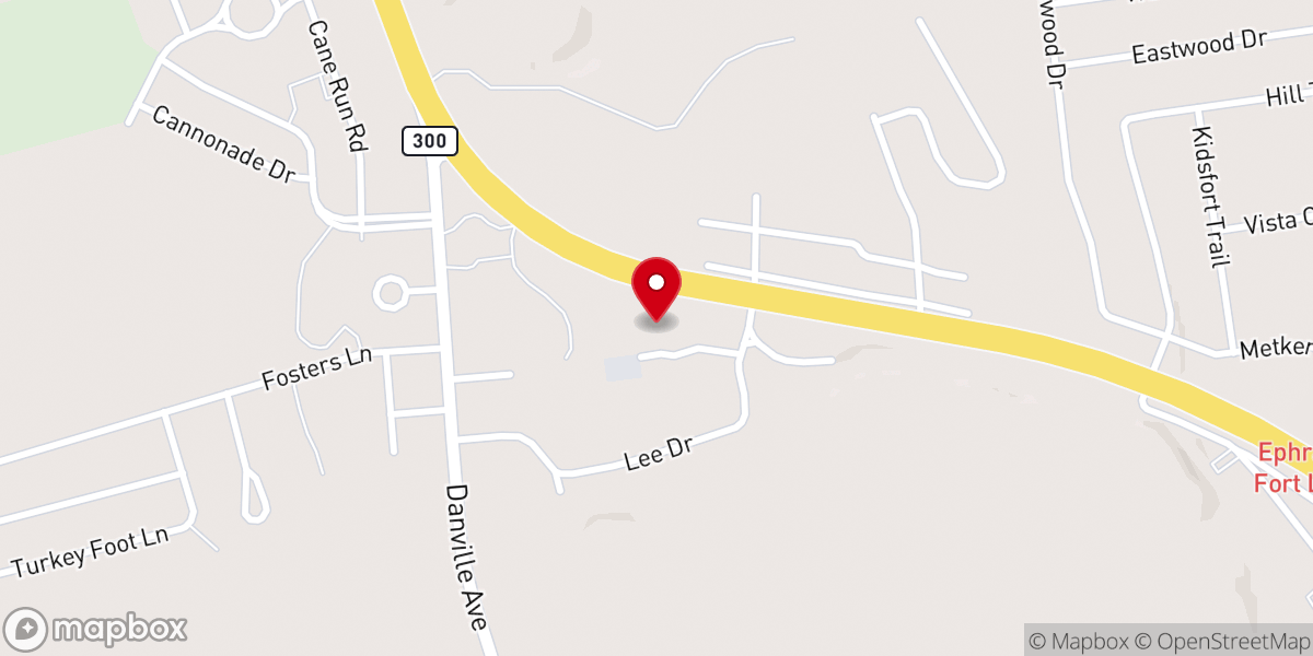 Map showing location of Fort Logan Church of Christ