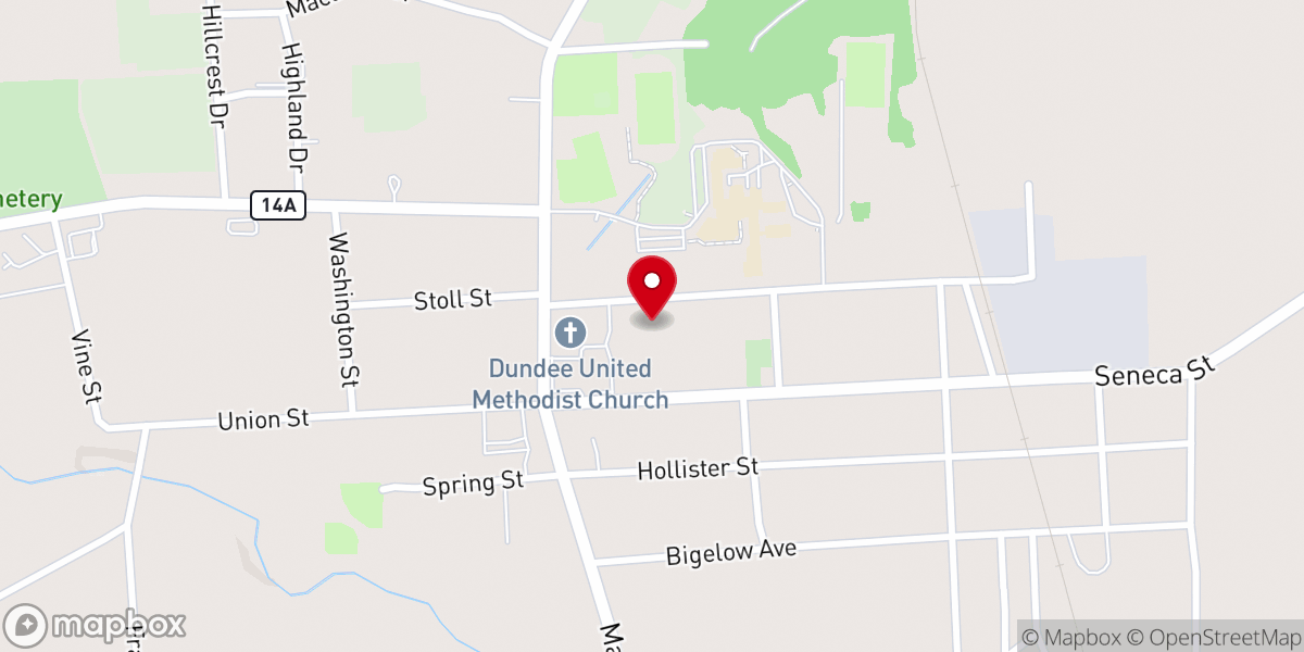 Map showing location of Faith Baptist Church