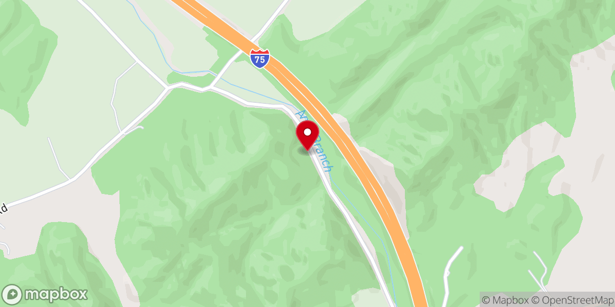 Map showing location of Moores Gap United Methodist Church